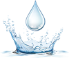 Water droplet creating a splash